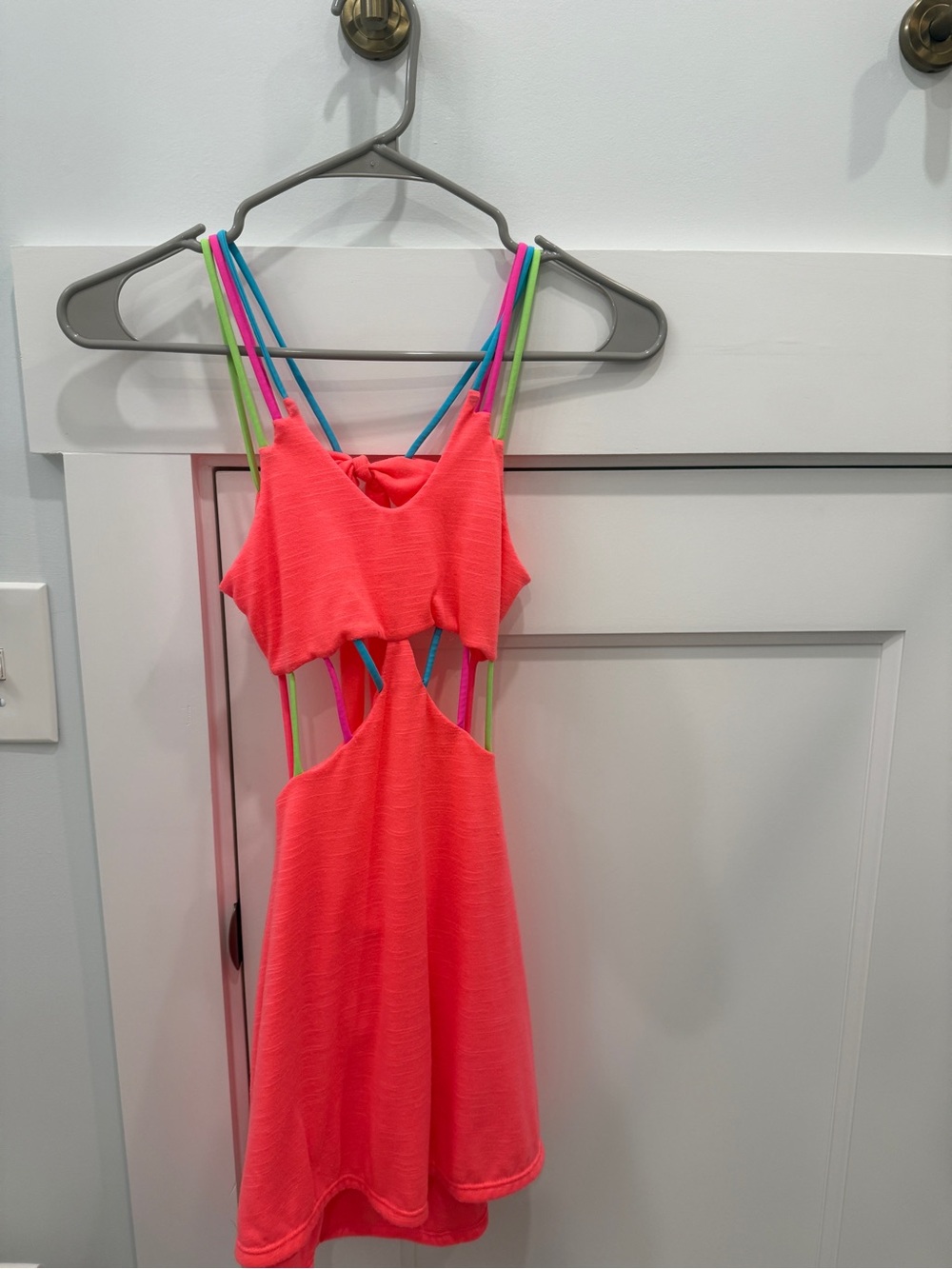 Girls coral coverup dress